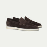 CELVOIR | MOCASSINS YACHT DAIM GRIS CHAUD POUR HOMME