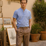 Celvoir | Polo Marin Avec Col Classique Pour Hommes