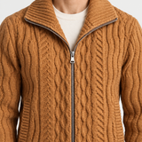 Gilet Zippé En Maille Dense Pour Hommes