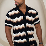 Celvoir | Chemise Tricotée Avec Col Revers Pour Hommes