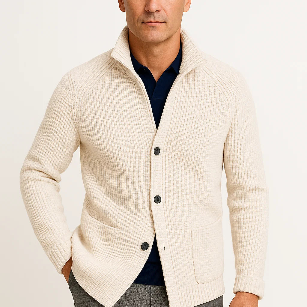 CELVOIR | CARDIGAN EN LAINE TRICOTÉ POUR HOMME
