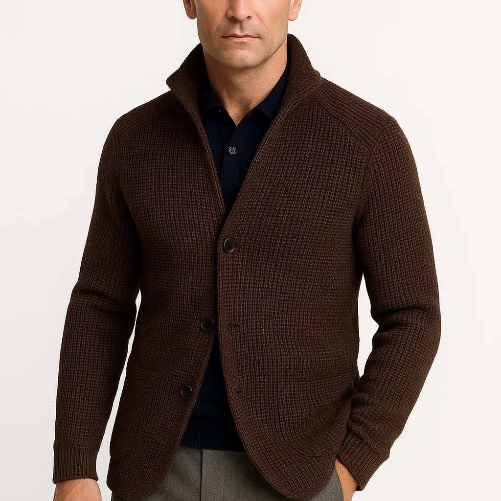 CELVOIR | CARDIGAN EN LAINE TRICOTÉ POUR HOMME