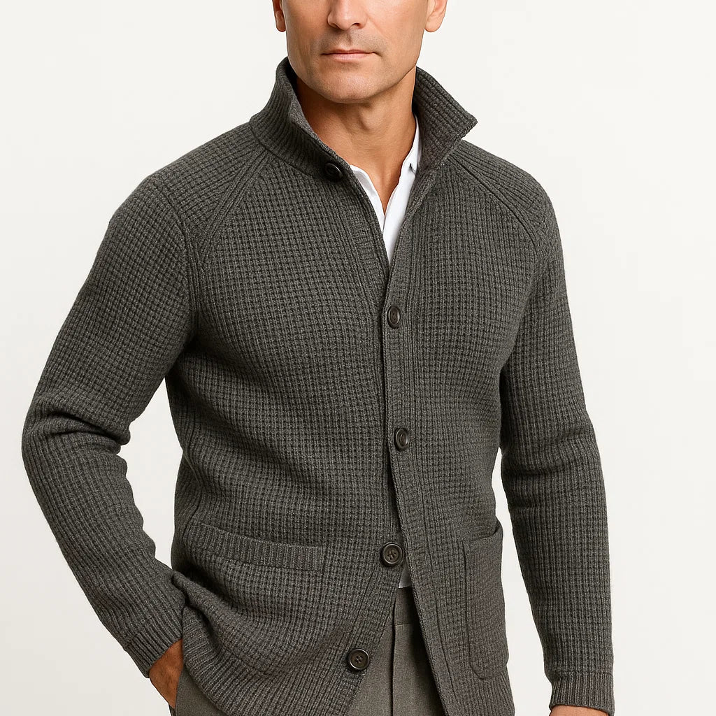 CELVOIR | CARDIGAN EN LAINE TRICOTÉ POUR HOMME