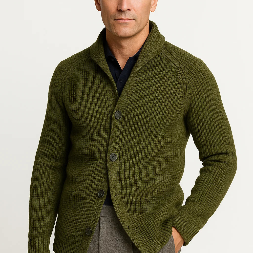 CELVOIR | CARDIGAN EN LAINE TRICOTÉ POUR HOMME