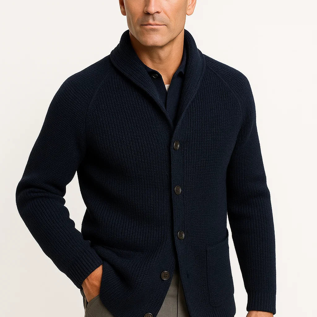 CELVOIR | CARDIGAN EN LAINE TRICOTÉ POUR HOMME