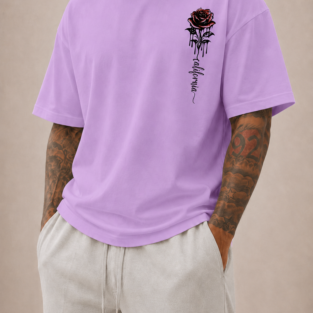 CELVOIR | T-SHIRT OVERSIZE ROSES HOMMES