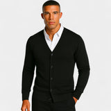 CELVOIR | CARDIGAN HOMME MAILLE COTON COL V