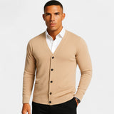 CELVOIR | CARDIGAN HOMME MAILLE COTON COL V