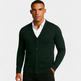 CELVOIR | CARDIGAN HOMME MAILLE COTON COL V