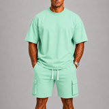 Celvoir | Ensemble T-shirt et Short Cargo Homme
