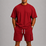 Celvoir | Ensemble T-shirt et Short Cargo Homme