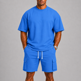 Celvoir | Ensemble T-shirt et Short Cargo Homme