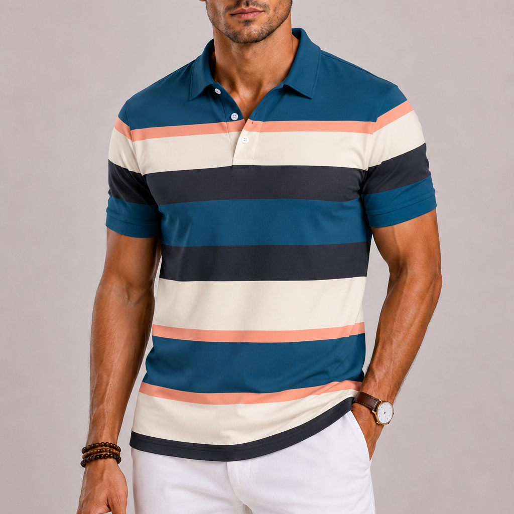 Celvoir | Polo Homme Rayée Été