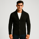 CELVOIR | CARDIGAN HOMME MAILLE COL V BOUTONNÉ
