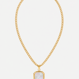 Collier Doré À Pendentif Carré Pour Hommes