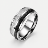 Anneau En Carbure De Tungstène À Incrustation Carbone Pour Hommes
