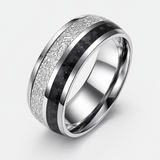 Anneau En Carbure De Tungstène À Incrustation Carbone Pour Hommes