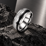 Anneau En Carbure De Tungstène À Incrustation Carbone Pour Hommes
