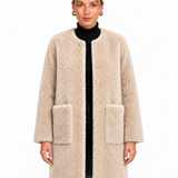 Manteau Long Ouvert À Grandes Poches Pour Femmes
