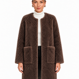 Manteau Long Ouvert À Grandes Poches Pour Femmes