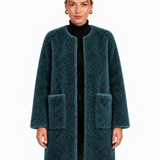 Manteau Long Ouvert À Grandes Poches Pour Femmes
