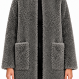 Manteau Long Ouvert À Grandes Poches Pour Femmes