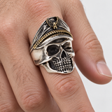 Bague Statement Crâne D’Officier Naval