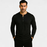CELVOIR | T-SHIRT HOMME MANCHES LONGUES BOUTONS