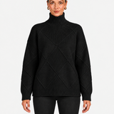Pull Col Roulé Texturé Pour Femme À Coupe Décontractée