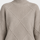 Pull Col Roulé Texturé Pour Femme À Coupe Décontractée