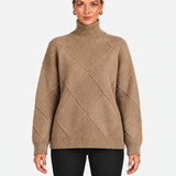 Pull Col Roulé Texturé Pour Femme À Coupe Décontractée