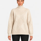 Pull Col Roulé Texturé Pour Femme À Coupe Décontractée