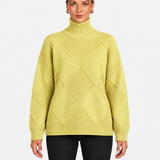 Pull Col Roulé Texturé Pour Femme À Coupe Décontractée