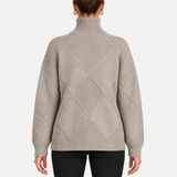 Pull Col Roulé Texturé Pour Femme À Coupe Décontractée