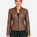 Veste Femme À Col Montant Et Taille Cintrée