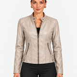 Veste Femme À Col Montant Et Taille Cintrée