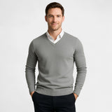 CELVOIR | PULL HOMME COL V MAILLE FINE