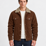 Veste En Velours Côtelé À Col Sherpa Pour Hommes