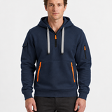 Sweat À Capuche Demi-Zip Pour Hommes