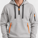 Sweat À Capuche Demi-Zip Pour Hommes