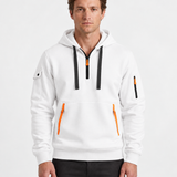 Sweat À Capuche Demi-Zip Pour Hommes
