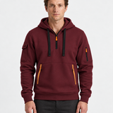 Sweat À Capuche Demi-Zip Pour Hommes