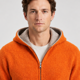 Gilet À Capuche Zippé En Cachemire Pour Hommes