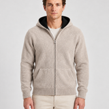 Gilet À Capuche Zippé En Cachemire Pour Hommes