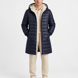 Veste Matelassée À Capuche Doublée Polaire Pour Hommes
