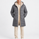Veste Matelassée À Capuche Doublée Polaire Pour Hommes
