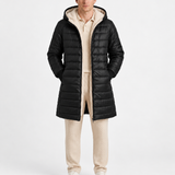 Veste Matelassée À Capuche Doublée Polaire Pour Hommes