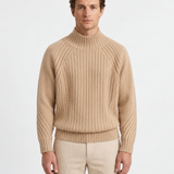 Pull À Col Roulé Côtelé Pour Hommes