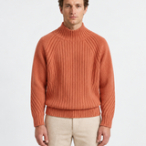 Pull À Col Roulé Côtelé Pour Hommes
