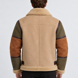 Veste Effet Daim Doublée Sherpa Pour Hommes